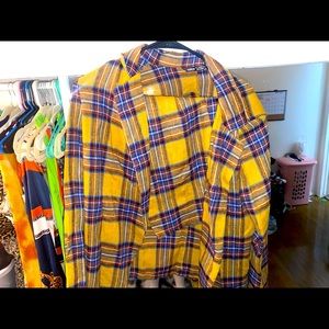 Yellow Plaid Sweater & Skirt